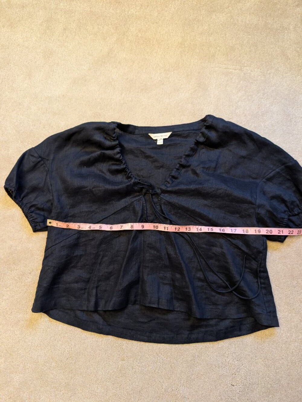 Banana Republic Linen Tie-Front V-Neck Top - Picture 4 of 5